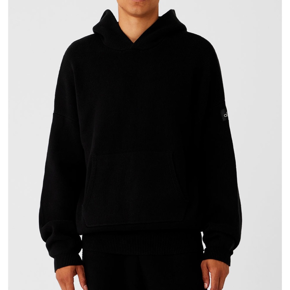 ALO - Unisex Scholar Hooded Sweater - Black - Medium